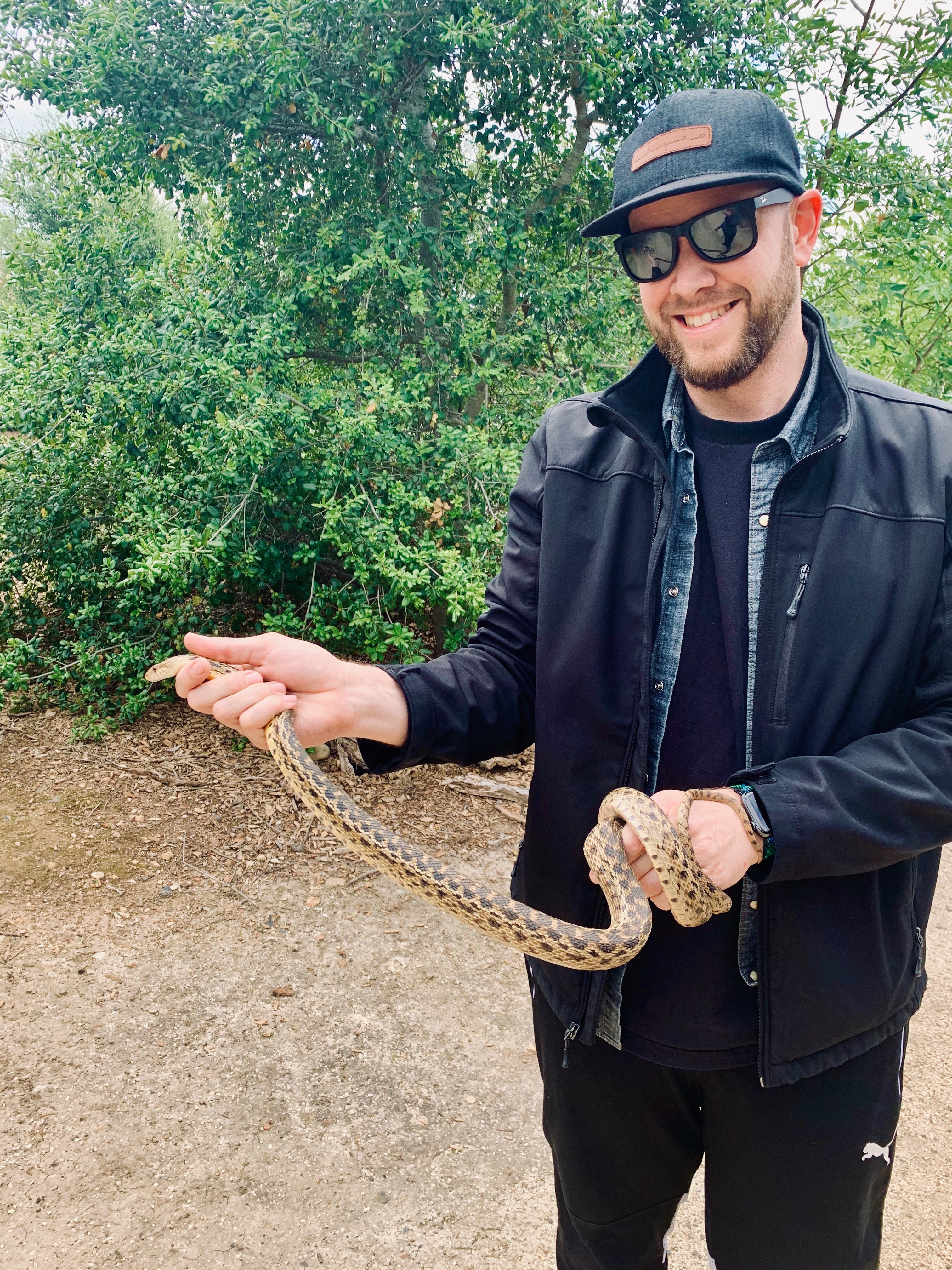 Aaron with reptile